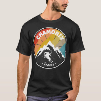 T-shirt Ski En France Chamonix