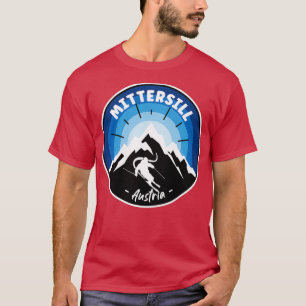 T-shirt Ski En Mittersill Autriche Bleu
