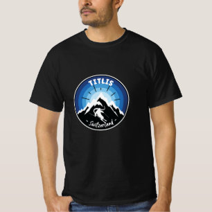 T-shirt Ski En Titlis Suisse Bleu