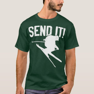 T-shirt Ski Envoyez-le Tremplin de ski Sport d'hiver Skieu