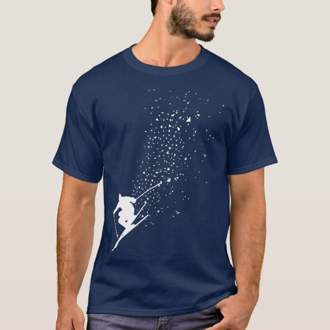 T-shirt Ski Freeski Sports d'hiver Cadeau (Devant)