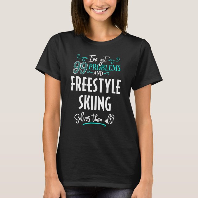 T-shirt Ski Freestyle Ski Freestyle Les Résoud Tous (Devant)