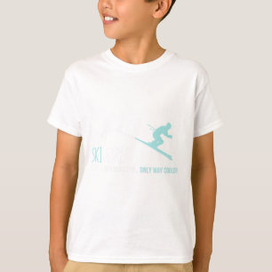 T-shirt Ski Girl Like A Regular Girl Funny Mignonne Ski D'