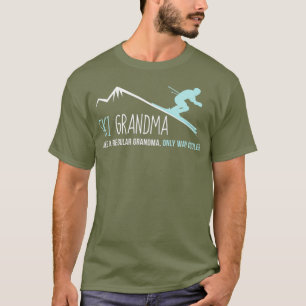 T-shirt Ski grand-mère drôle mignon cadeau de ski d'hive