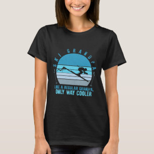 T-shirt Ski Grand-père Skier Mountain Ski Grand-père Sno