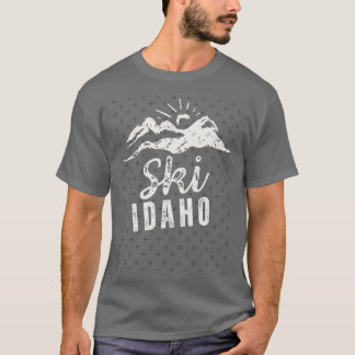 T-shirt Ski Idaho en détresse brut