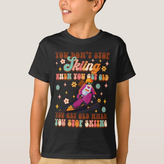 T-shirt Ski Les Sports D'Hiver De L'Amour Vous Devez Vieil (Devant)
