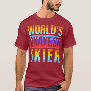 T-shirt Ski LGBT Gay Les Okayest Skier