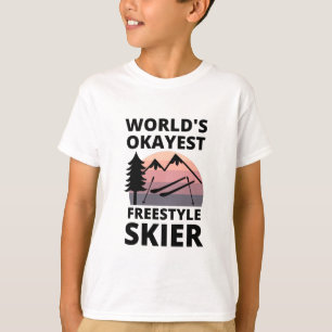 T-shirt Ski libre le plus Okayest du monde - Ski amusant