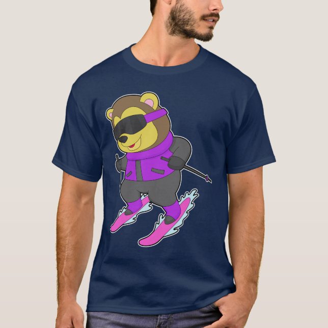 T-shirt Ski Lion Sports d'hiver (Devant)
