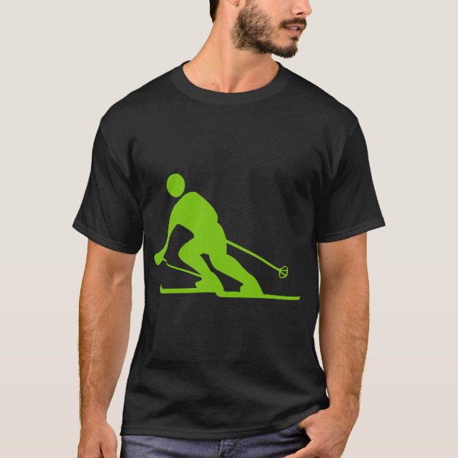 T-shirt Ski - Martian Green (Devant)