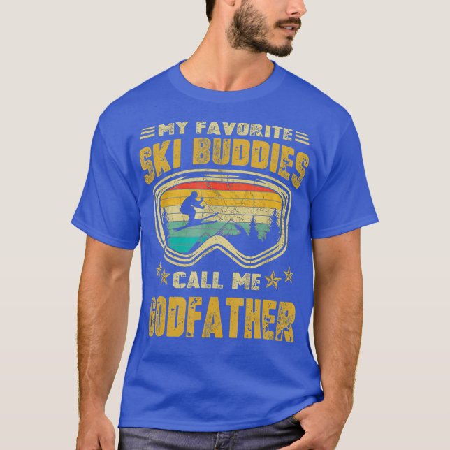 T-shirt Ski Mes Amateurs De Ski Préférés Appelez-Moi (Devant)
