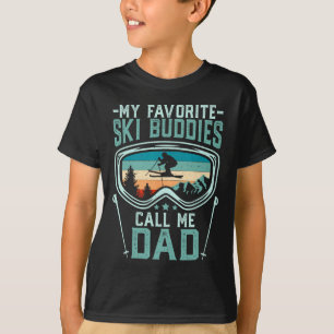 T-shirt Ski - Mes meilleurs potes de ski m'appellent Papa