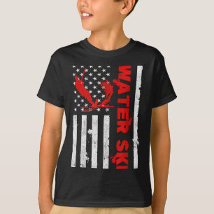 T-shirt Ski nautique Drapeau américain Plage sports Vague