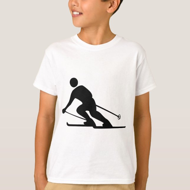 T-shirt Ski - Noir (Devant)
