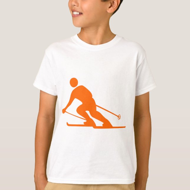 T-shirt Ski - Orange (Devant)