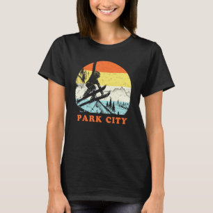 T-shirt Ski Park City Utah Vacances ski neige Vintage