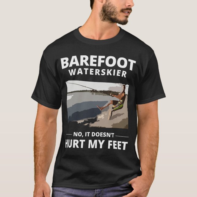 T-shirt Ski pieds nus Sports nautiques Bateau à moteur (Devant)