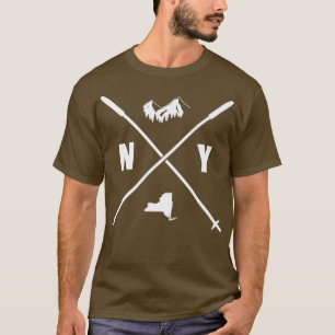 T-shirt Ski pistes New York Ski Montagnes Vintage