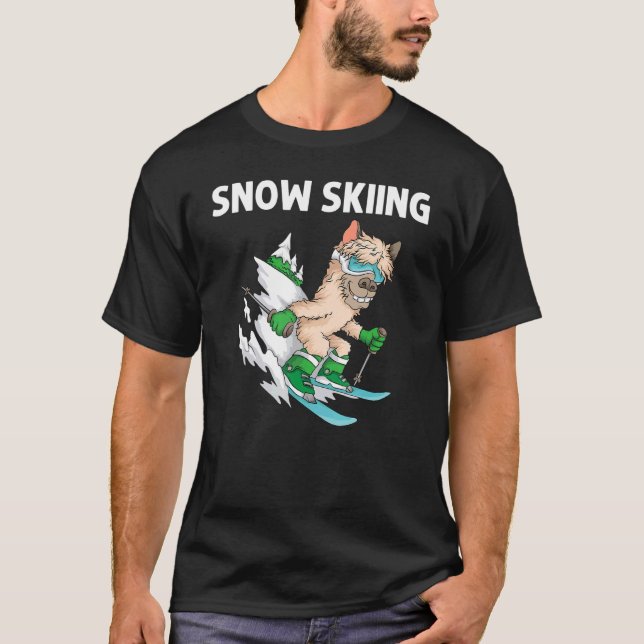 T-shirt Ski Pour Hommes Femmes Ski Freestyle Skier Snowboa (Devant)