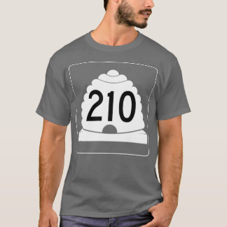 T-SHIRT SKI POWDER HIGHWAY UTAH ROUTE 210 SKI SNOWBOARD