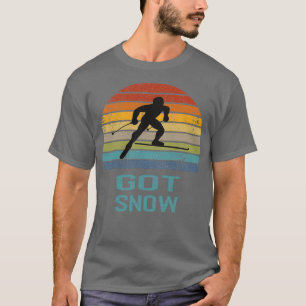 T-shirt Ski Retro Long Sleeve