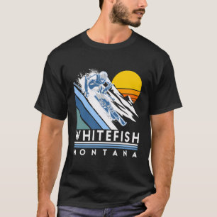 T-shirt Ski Retro Whitefish Montana