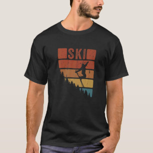 T-shirt Ski Ski Ski hiver Sport Vintage Ski Ski Ski