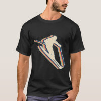 Ski Ski Ski Retro Line Art
