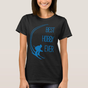 T-shirt ski skieur hiver neige montagne descente ski
