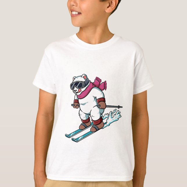 T-shirt Ski Skiing  (Devant)