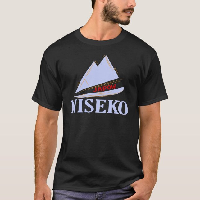 T-shirt Ski, Snowboard, Niseko (Devant)