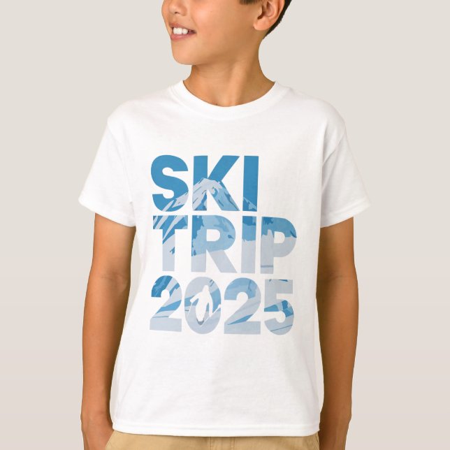 T-shirt Ski Trip 2025 Men Women Funny Skiing 1  (Devant)