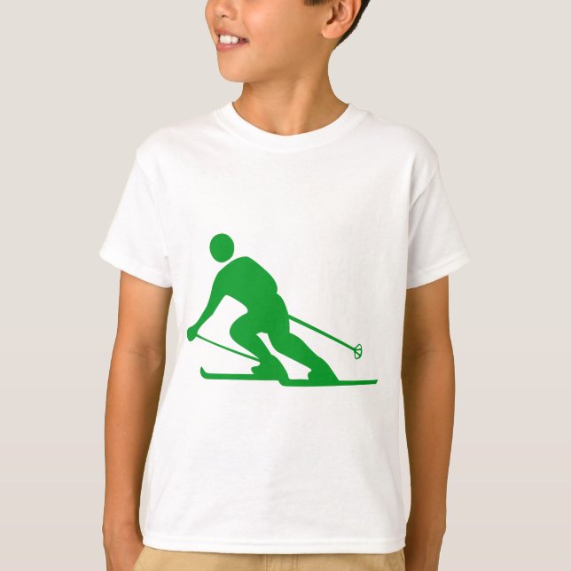 T-shirt Ski - Vert herbe (Devant)