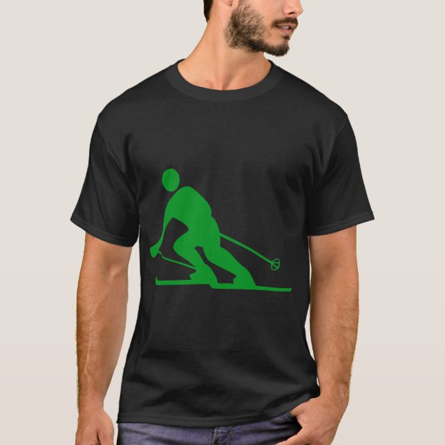 T-shirt Ski - Vert herbe (Devant)