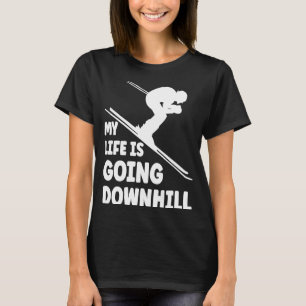 T-shirt Ski vie va ski de descente ski de ski