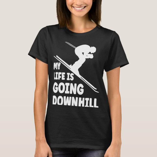 T-shirt Ski vie va ski de descente ski de ski (Devant)