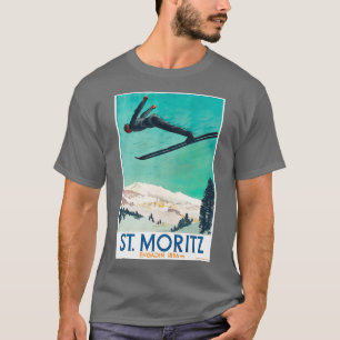 T-shirt Ski vintage Saint Moritz