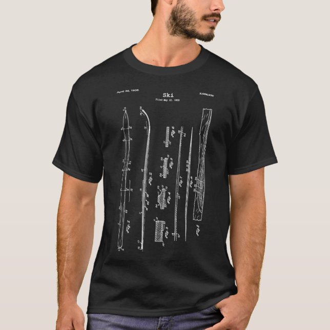 T-shirt Ski vintage Tee Snow Water Skier Tee (Devant)
