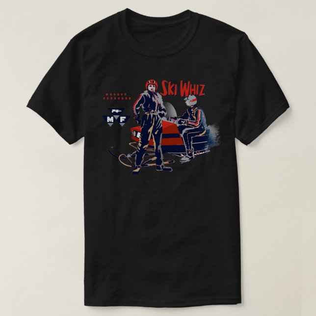 T-shirt Ski Whiz Motoneige Vintage (Design devant)