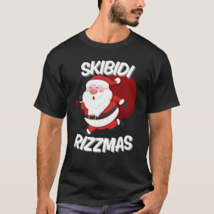 T-shirt Skibidi Rizzmas Funny Santa Clause Noël