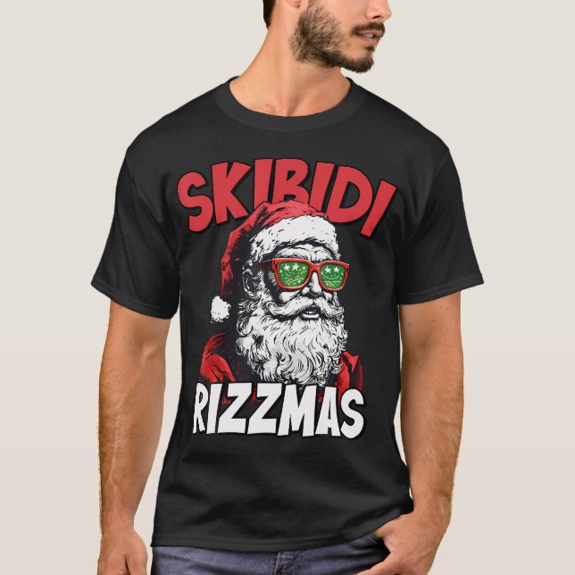 T-shirt Skibidi Rizzmas Noël Rizz Père Noël (Devant)