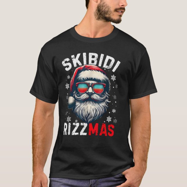 T-shirt Skibidi Rizzmas Noël Rizz Père Noël Charisme (Devant)