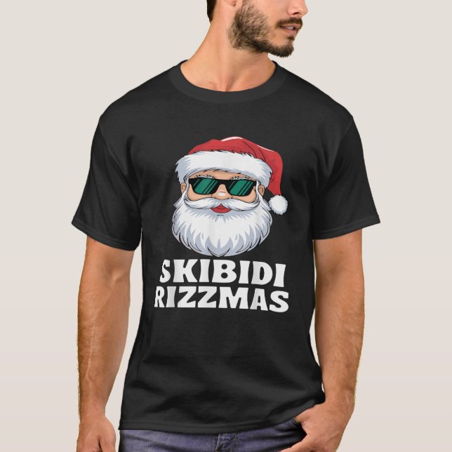 T-shirt Skibidi Rizzmas Noël Rizz Père Noël Charisme (Devant)