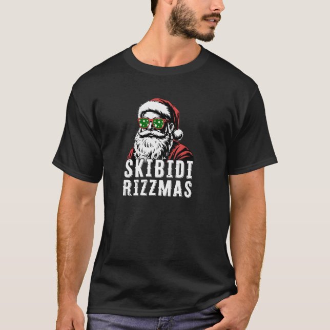 T-shirt Skibidi Rizzmas Noël Rizz Père Noël Charisme (Devant)