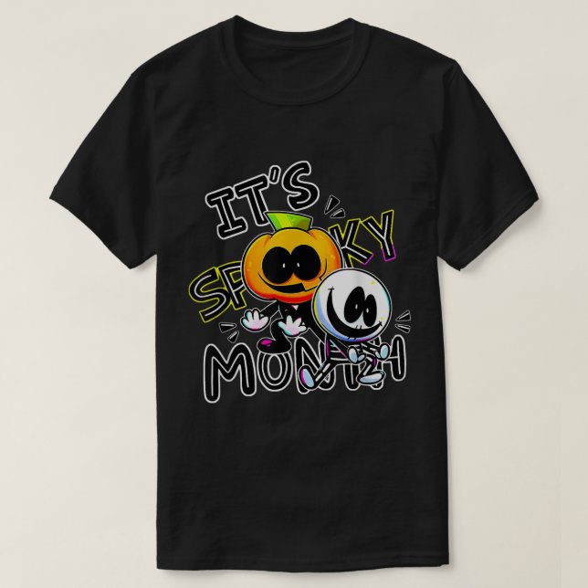 T-shirt Skid and Pump C'est Éffrayant Month Retro tee for  (Design devant)