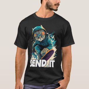 T-shirt Skier De Montagne cool Snowboard Pour Hommes Femme