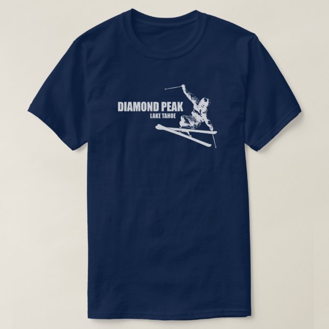 T-shirt Skier Diamond Peak Lake Tahoe (Design devant)