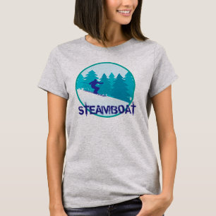 T-shirt Skier en bateau à vapeur