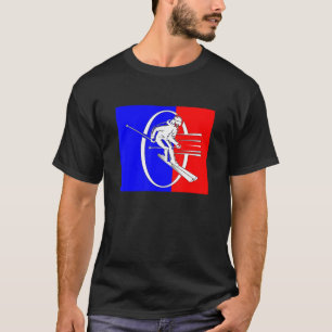 T-shirt Skier Sports D'Hiver Ski Course Snow Lifestyle Ski